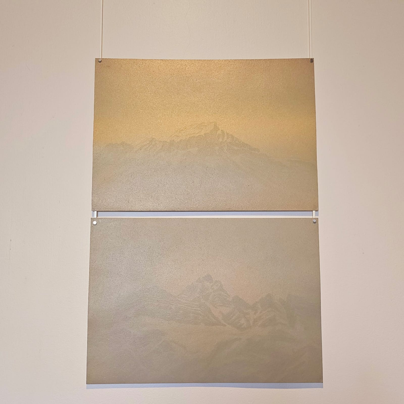 Percée, Areu, huile sur papier, 43x29.5cm, J. Perret